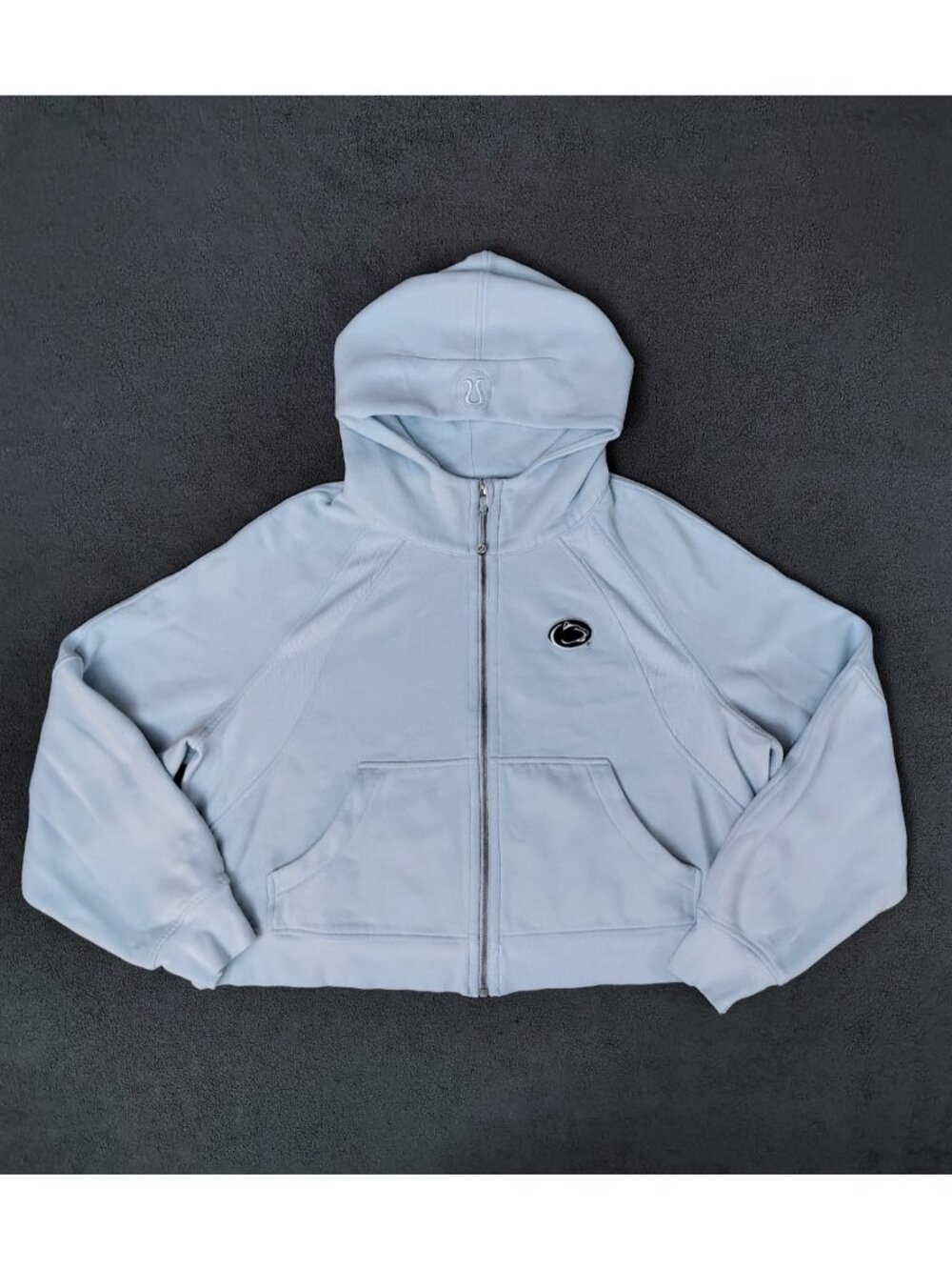 Lululemon Scuba Oversize Crop Full Zip Hoodie (XL/XXL) Penn State Lion Baby Blue